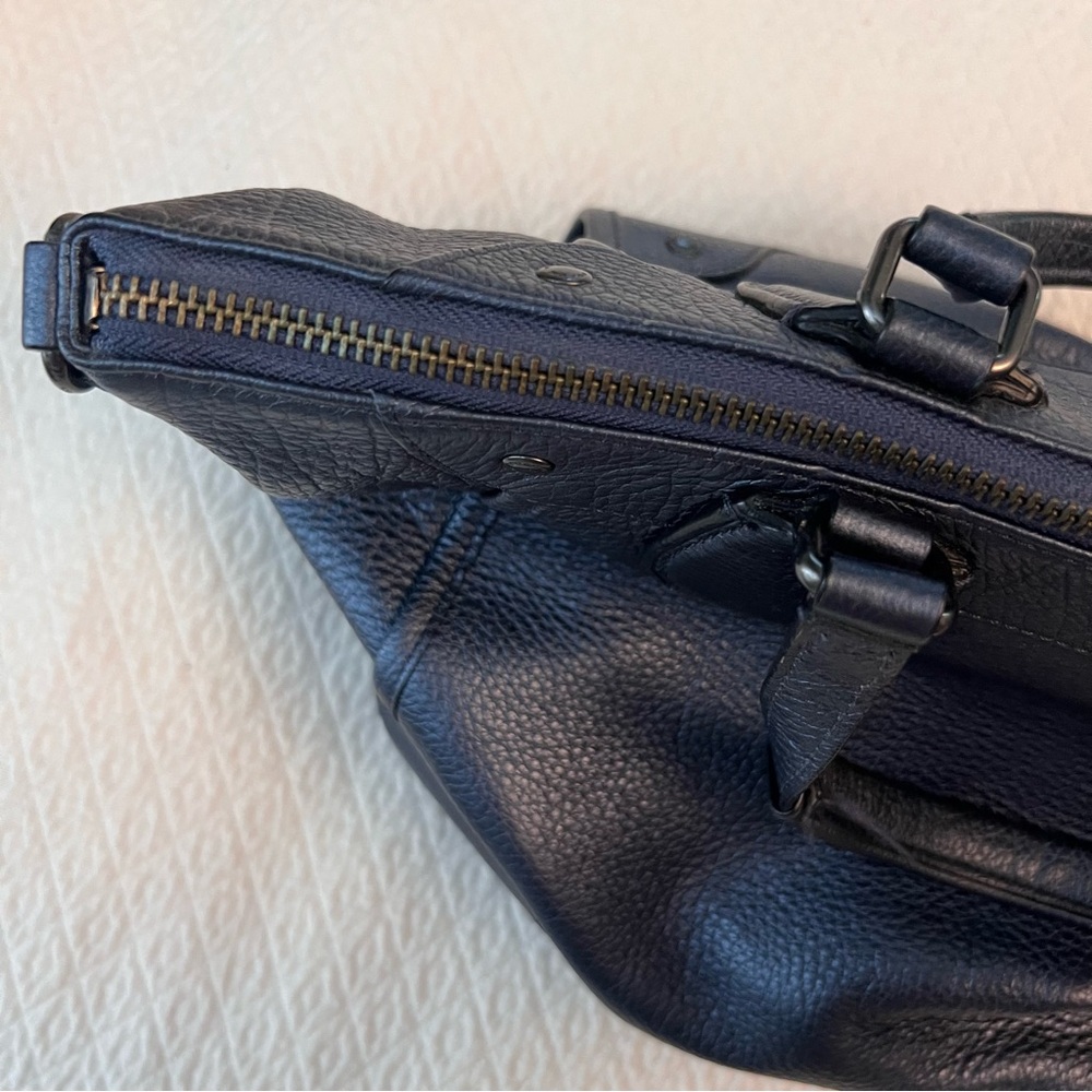 COACH Mickie Satchel Pearlised Blue Leather - Picture 11 of 16